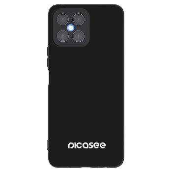 Picasee silikonski črni ovitek za Honor X8 4G - Picasee