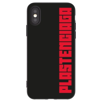 Picasee silikonski črni ovitek za Apple iPhone X/XS - Plastenciaga