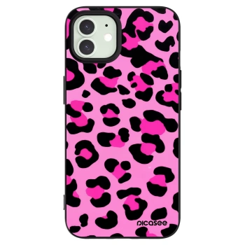 Picasee silikonski črni ovitek za Apple iPhone 12 - Pink Tiger