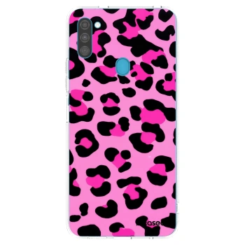 Picasee silikonski prozorni ovitek za Samsung Galaxy M11 - Pink Tiger