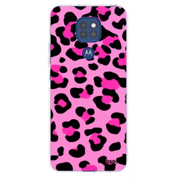 Picasee silikonski prozorni ovitek za Motorola Moto G9 Play - Pink Tiger