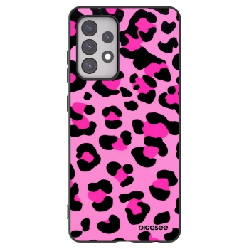 Picasee silikonski črni ovitek za Samsung Galaxy A52 5G A525F - Pink Tiger