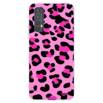 Picasee silikonski prozorni ovitek za Realme 7 - Pink Tiger