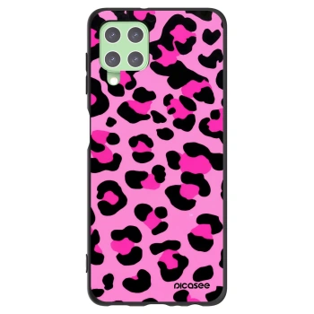 Picasee silikonski črni ovitek za Samsung Galaxy A22 A225F 4G - Pink Tiger