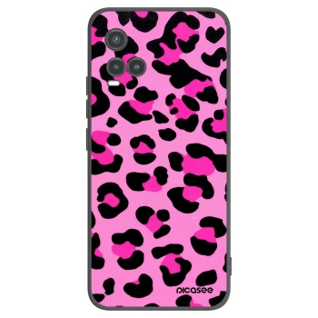 Picasee silikonski črni ovitek za Vivo Y33s - Pink Tiger