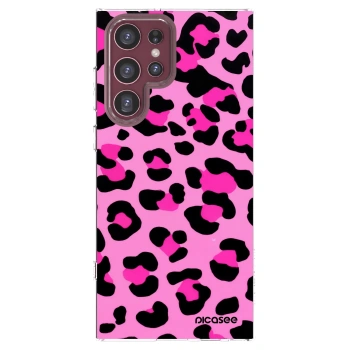 Picasee silikonski prozorni ovitek za Samsung Galaxy S22 Ultra 5G - Pink Tiger