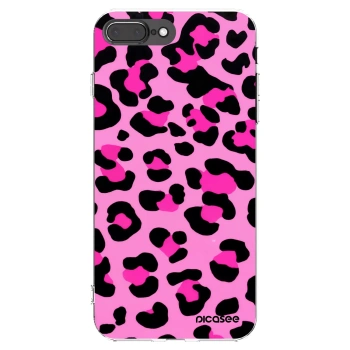 Picasee silikonski prozorni ovitek za Apple iPhone 8 Plus - Pink Tiger