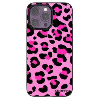 Picasee silikonski črni ovitek za Apple iPhone 14 Pro Max - Pink Tiger