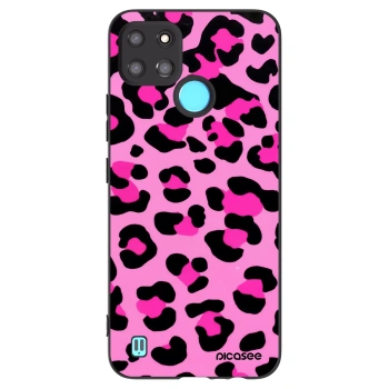 Picasee silikonski črni ovitek za Realme C21Y - Pink Tiger