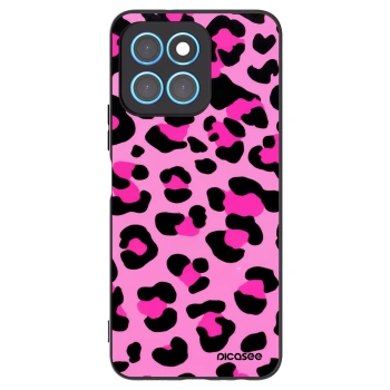 Picasee silikonski črni ovitek za Honor X8 5G - Pink Tiger