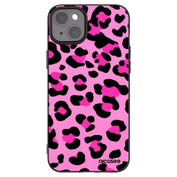 Picasee silikonski črni ovitek za Apple iPhone 15 Plus - Pink Tiger
