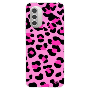 Picasee silikonski prozorni ovitek za Motorola Moto G51 - Pink Tiger