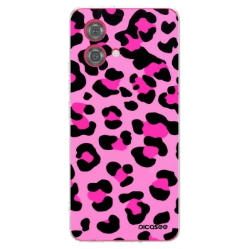 Picasee silikonski prozorni ovitek za Motorola Moto G84 5G - Pink Tiger
