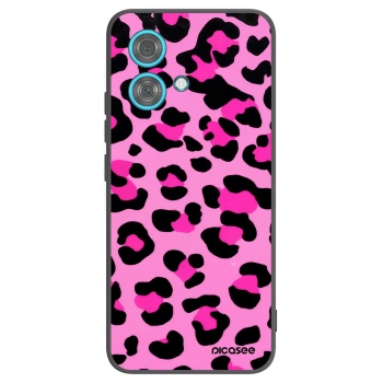 Picasee silikonski črni ovitek za Motorola Edge 40 Neo - Pink Tiger
