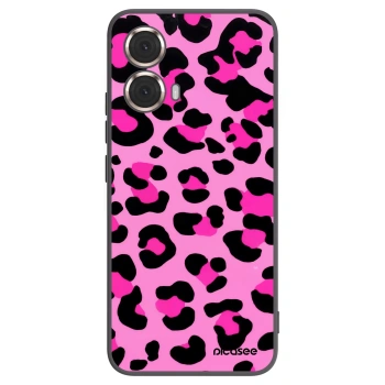Picasee silikonski črni ovitek za Motorola Moto G85 - Pink Tiger