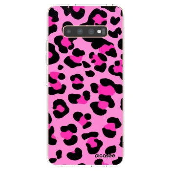 Picasee silikonski prozorni ovitek za Samsung Galaxy S10 Plus G975 - Pink Tiger