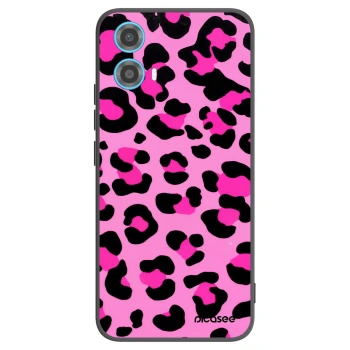 Picasee silikonski črni ovitek za Motorola Moto G34 5G - Pink Tiger