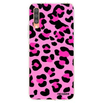 Picasee silikonski prozorni ovitek za Samsung Galaxy A70 A705F - Pink Tiger