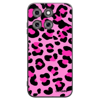 Picasee silikonski črni ovitek za Motorola Moto G77 - Pink Tiger