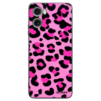 Picasee silikonski črni ovitek za Motorola Moto G06 - Pink Tiger