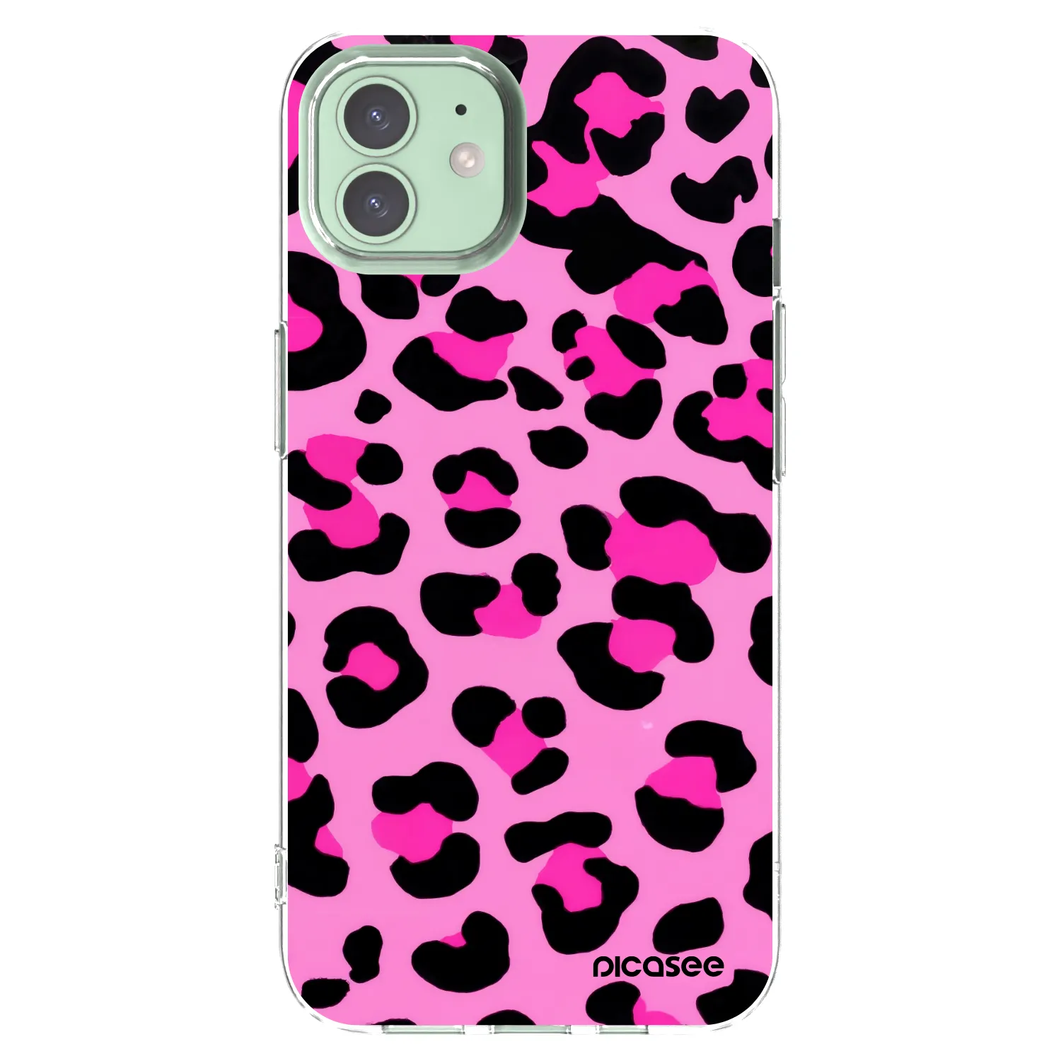 Picasee silikonski prozorni ovitek za Apple iPhone 12 - Pink Tiger