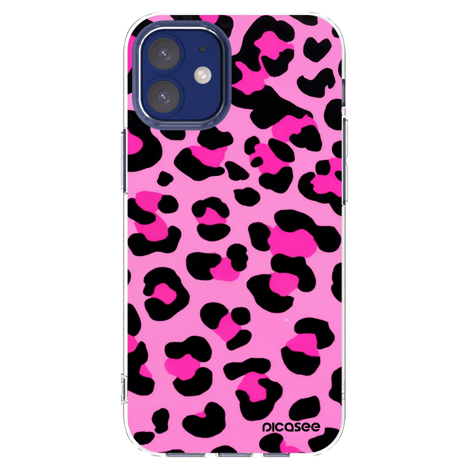Picasee silikonski prozorni ovitek za Apple iPhone 12 mini - Pink Tiger