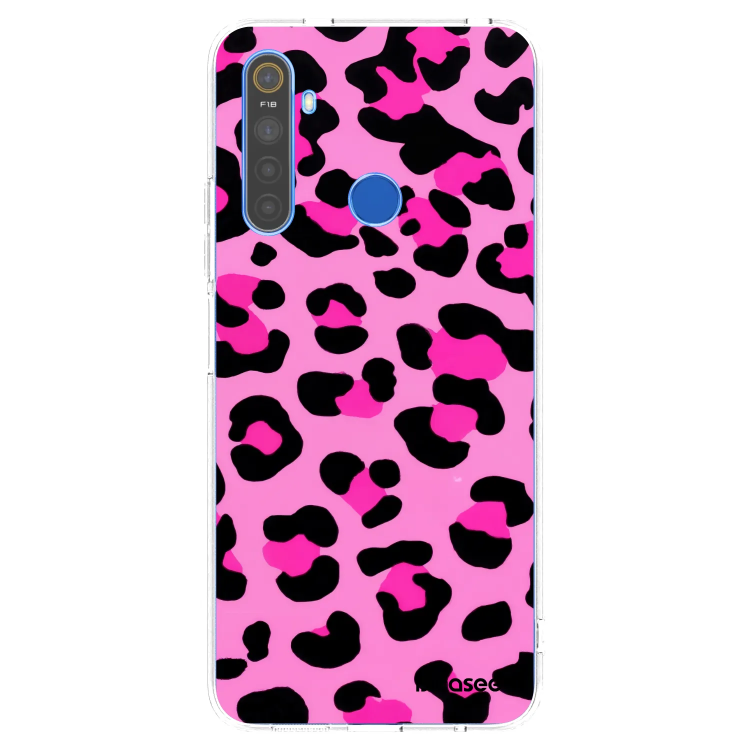 Picasee silikonski prozorni ovitek za Realme 5 - Pink Tiger