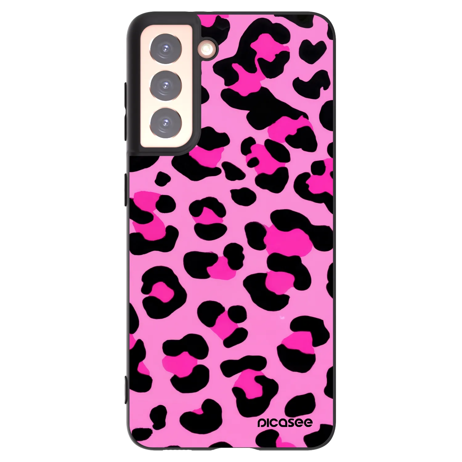 Picasee silikonski črni ovitek za Samsung Galaxy S21 5G G991B - Pink Tiger