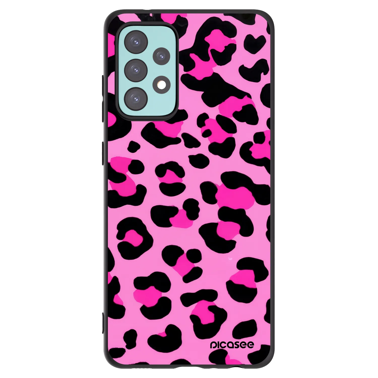 Picasee silikonski črni ovitek za Samsung Galaxy A72 A725F - Pink Tiger