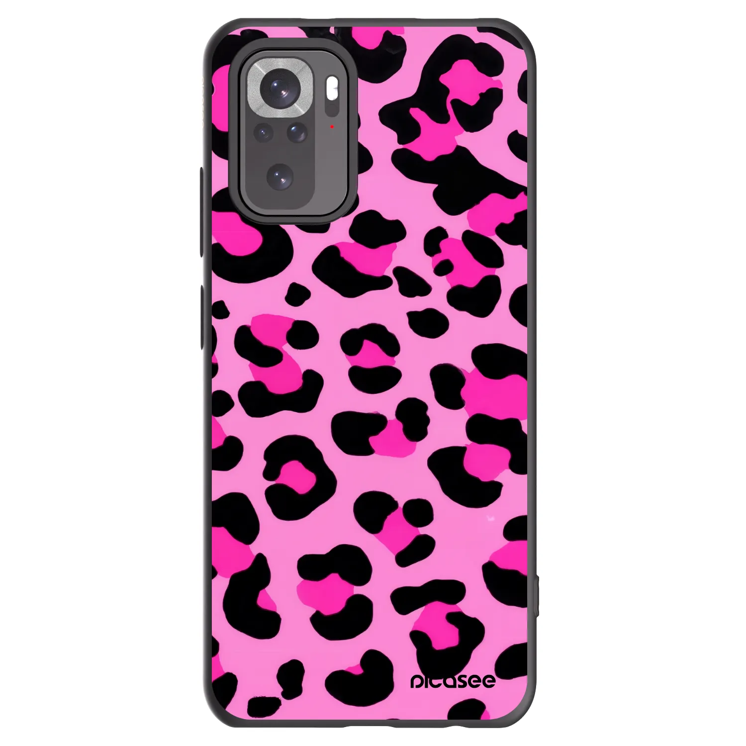 Picasee silikonski črni ovitek za Xiaomi Redmi Note 10S - Pink Tiger