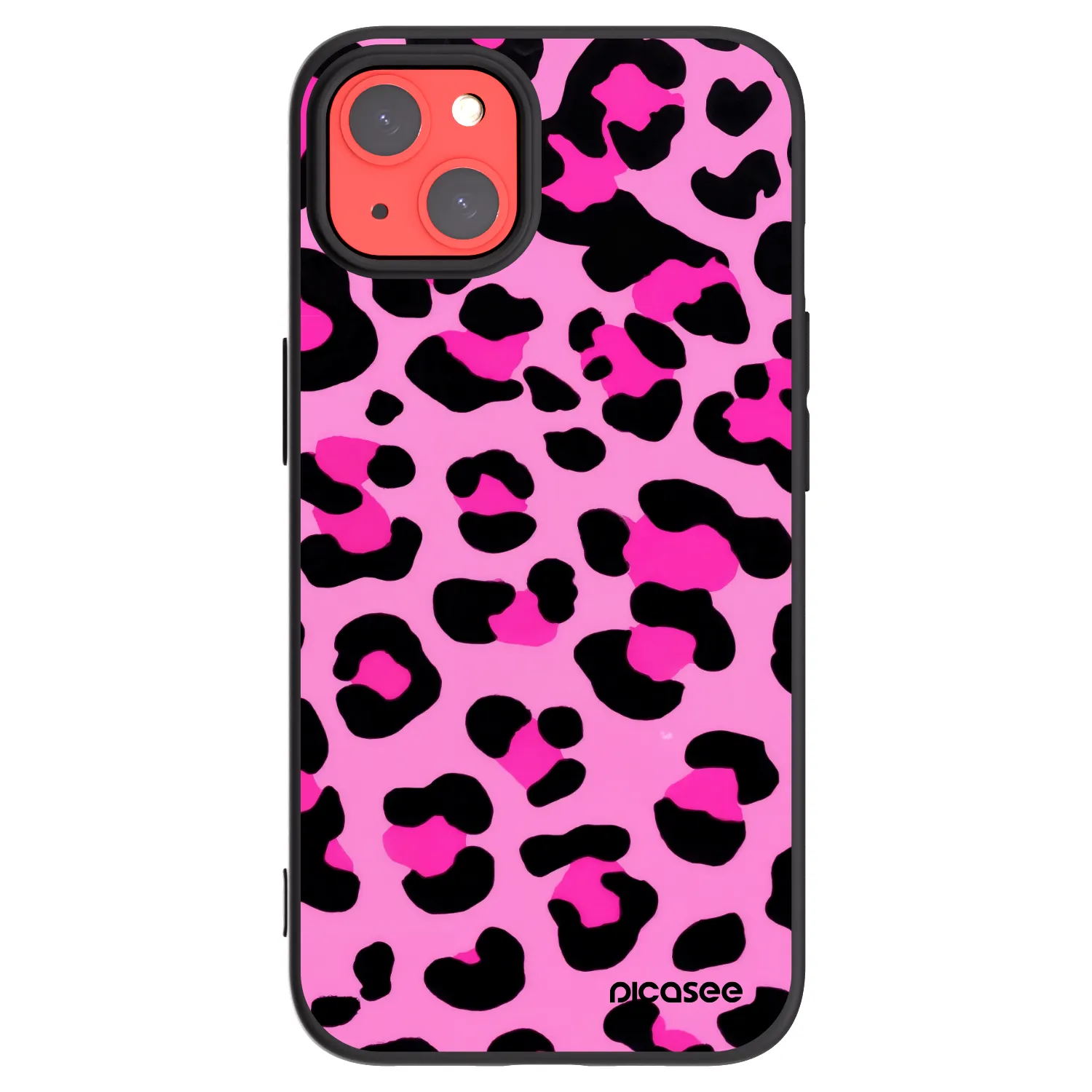 Picasee silikonski črni ovitek za Apple iPhone 13 - Pink Tiger