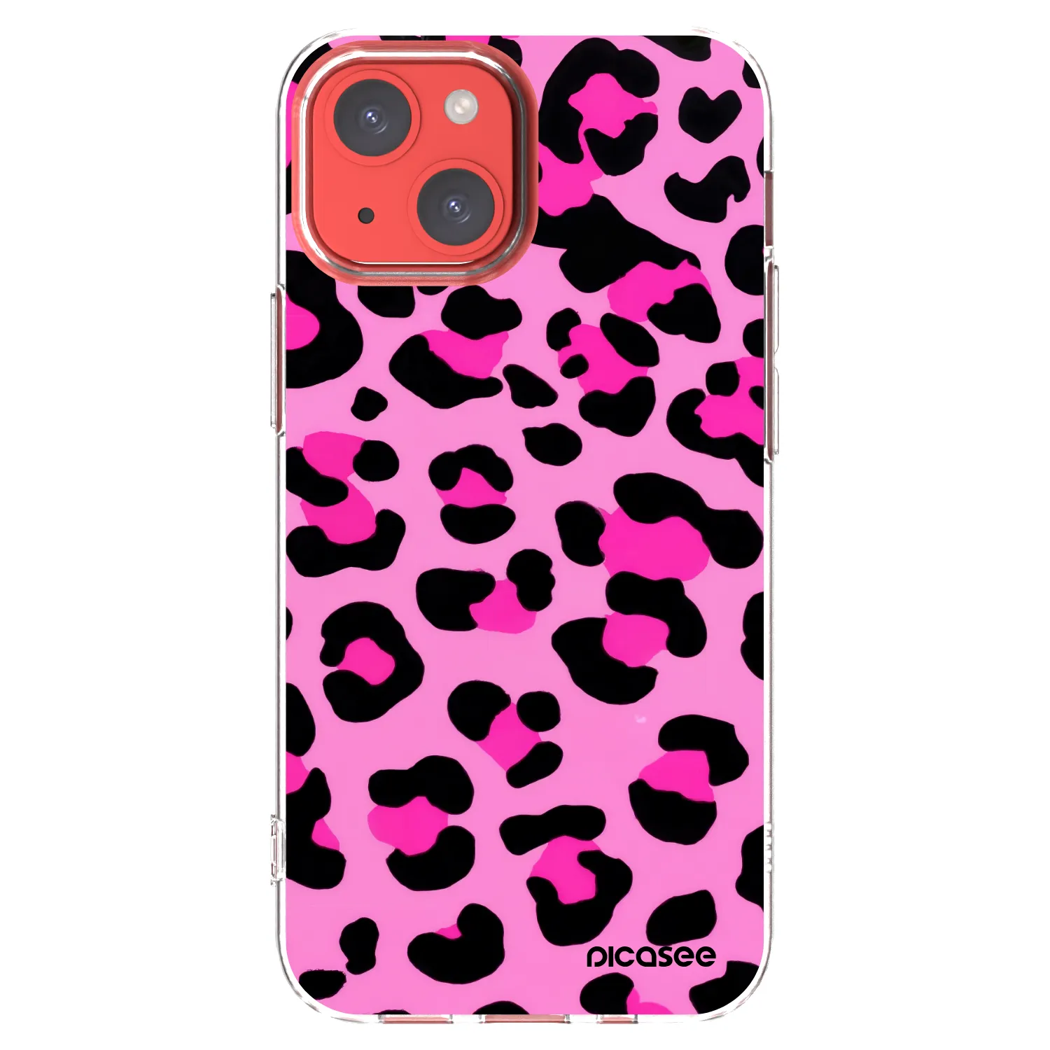 Picasee silikonski prozorni ovitek za Apple iPhone 13 mini - Pink Tiger