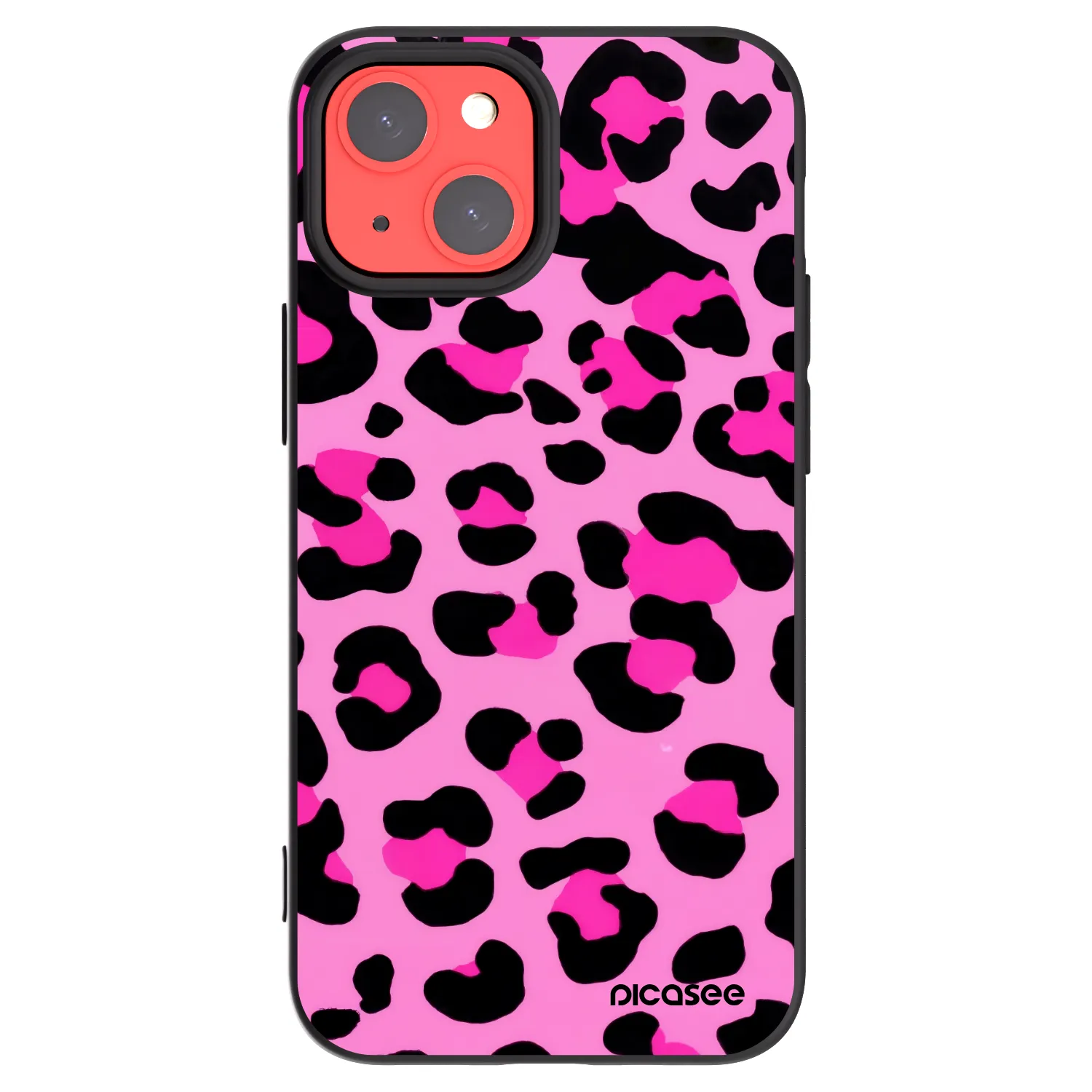 Picasee silikonski črni ovitek za Apple iPhone 13 mini - Pink Tiger