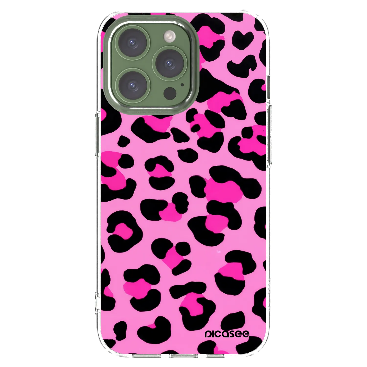 Picasee silikonski prozorni ovitek za Apple iPhone 13 Pro - Pink Tiger