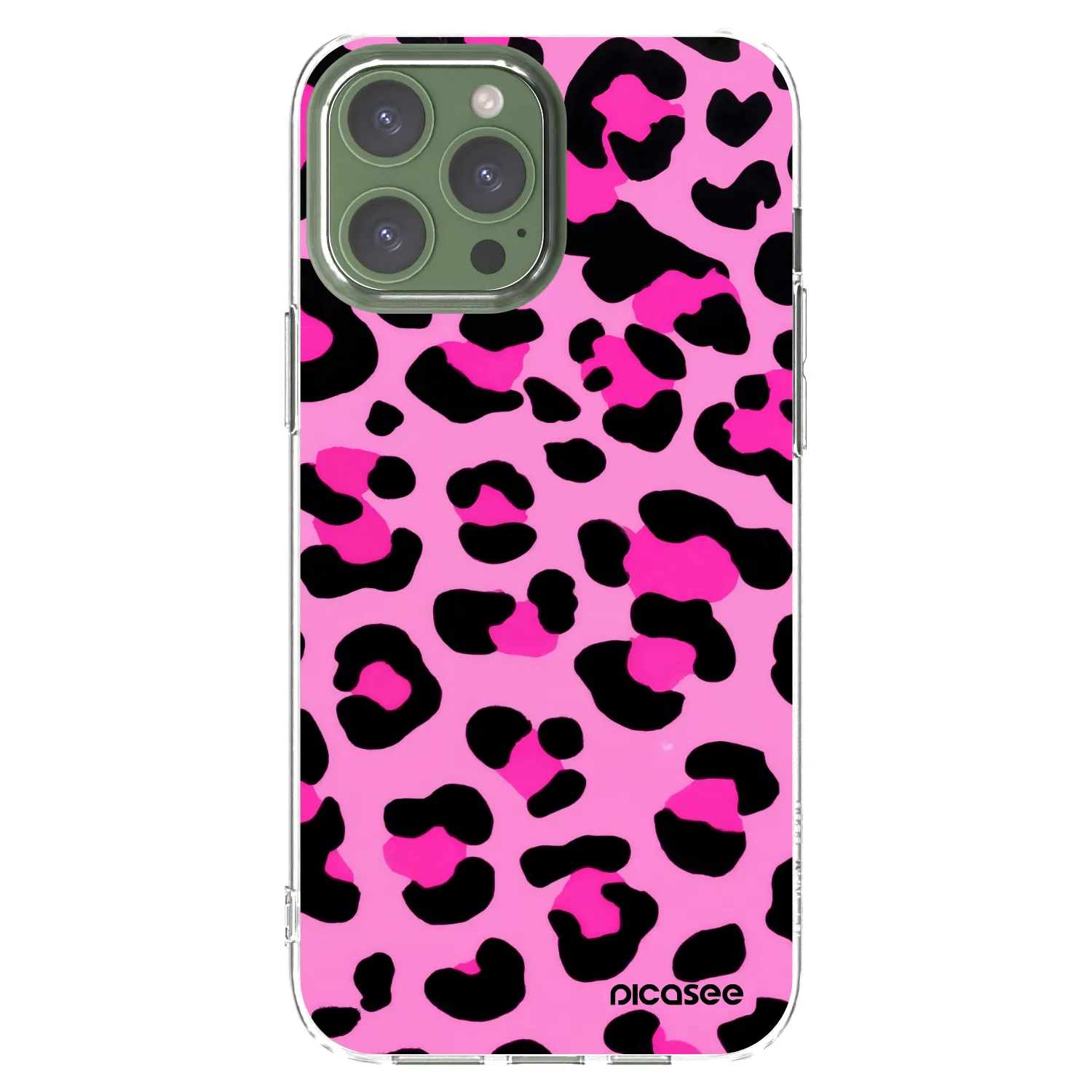 Picasee silikonski prozorni ovitek za Apple iPhone 13 Pro Max - Pink Tiger