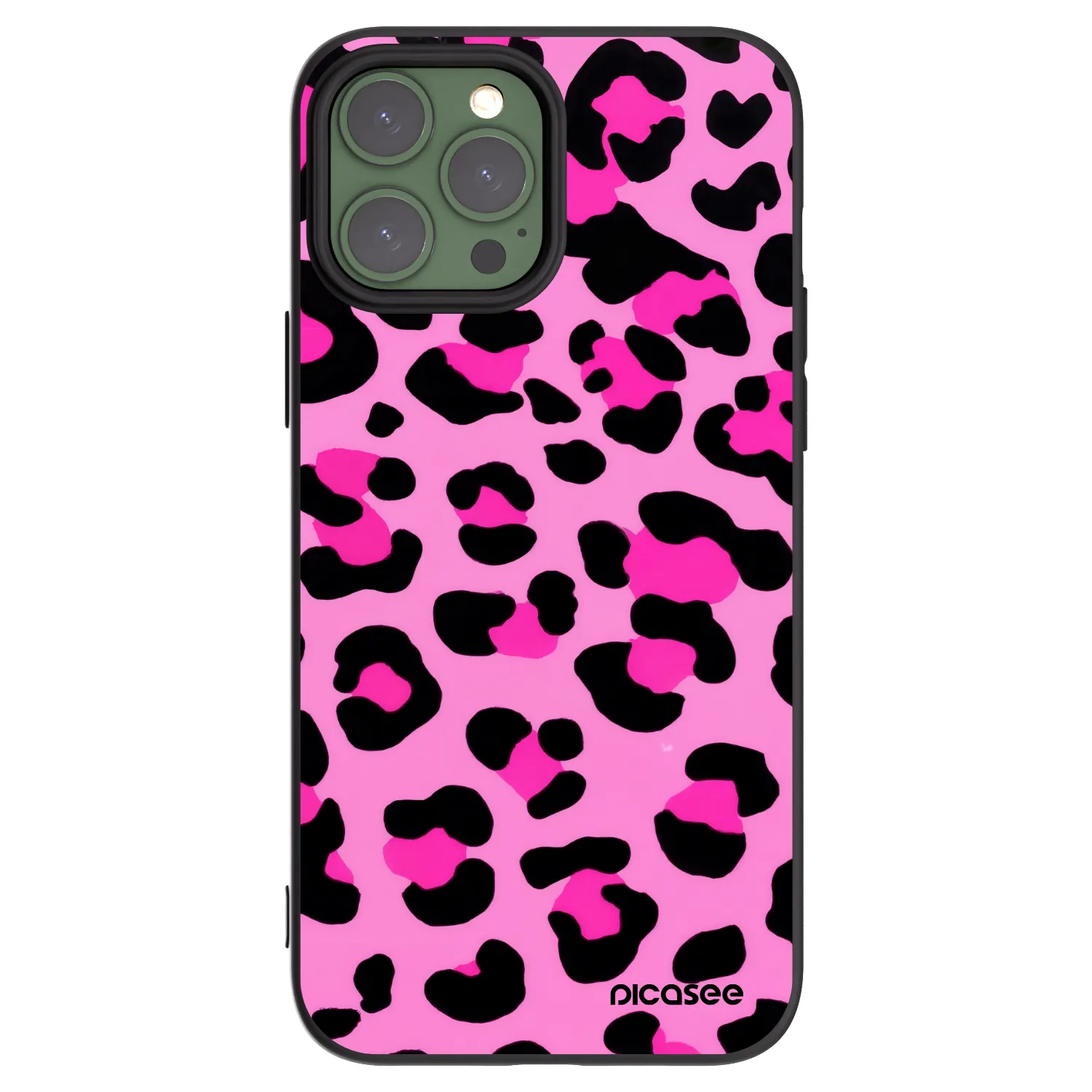 Picasee silikonski črni ovitek za Apple iPhone 13 Pro Max - Pink Tiger
