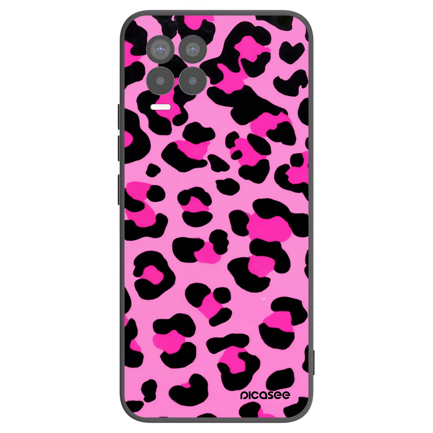 Picasee silikonski črni ovitek za Realme 8 4G - Pink Tiger