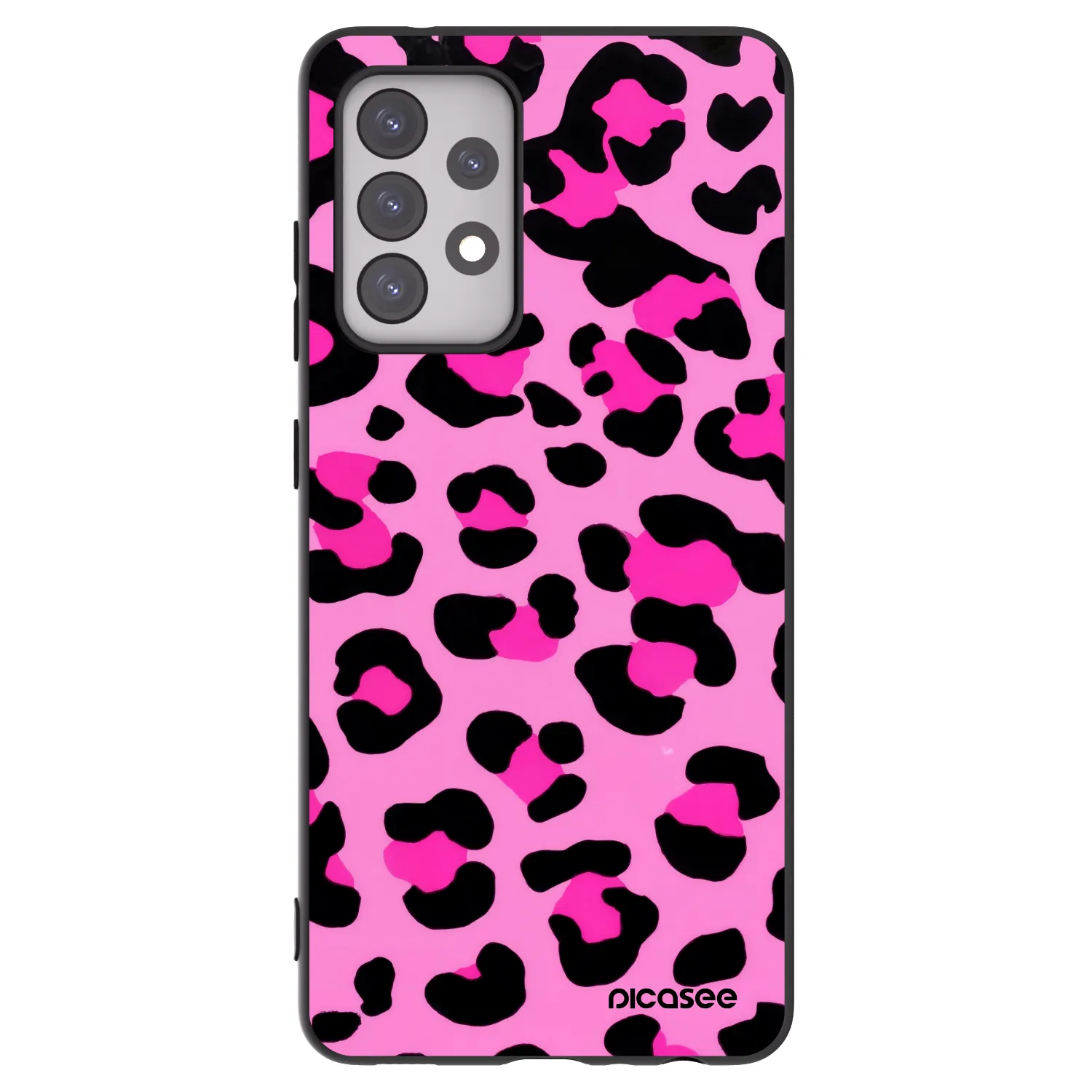 Picasee silikonski črni ovitek za Samsung Galaxy A52s 5G A528B - Pink Tiger