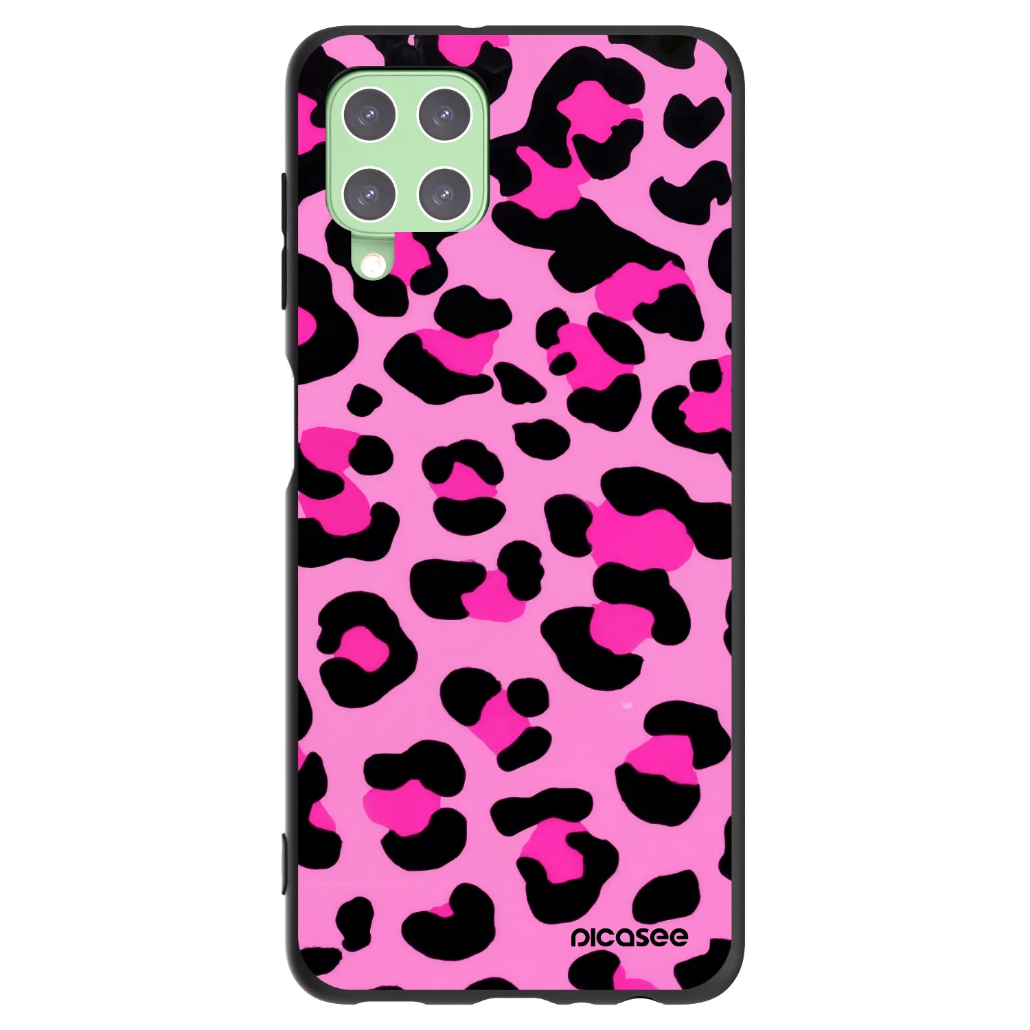 Picasee silikonski črni ovitek za Samsung Galaxy A22 A225F 4G - Pink Tiger