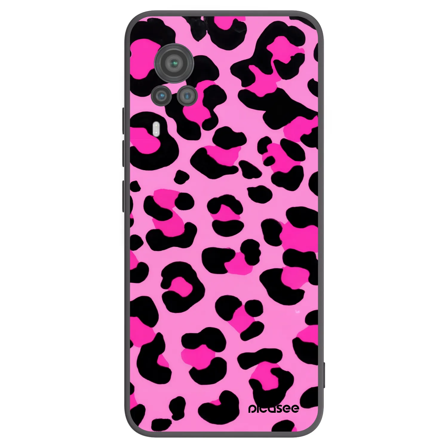 Picasee silikonski črni ovitek za Vivo X60 Pro 5G - Pink Tiger