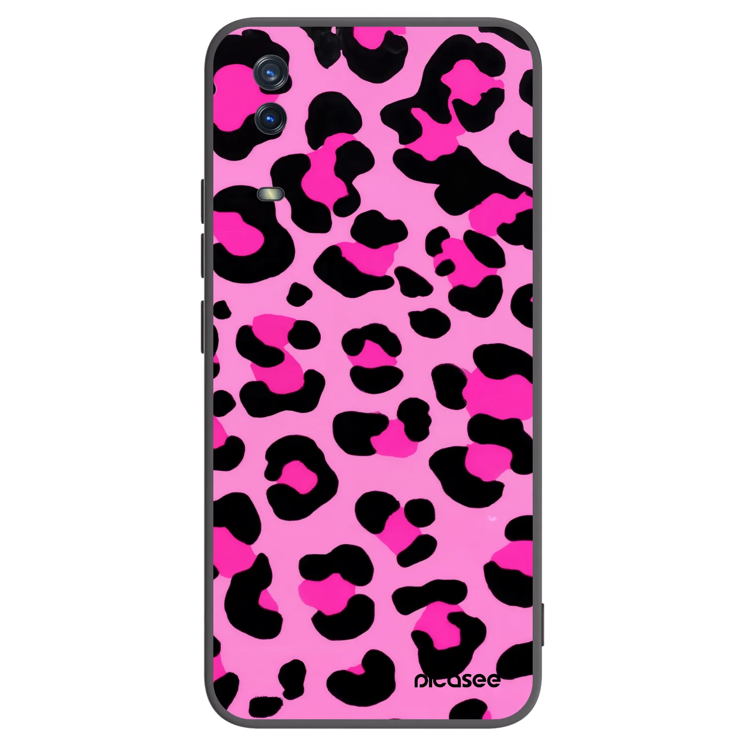 Picasee silikonski črni ovitek za Vivo Y11s - Pink Tiger