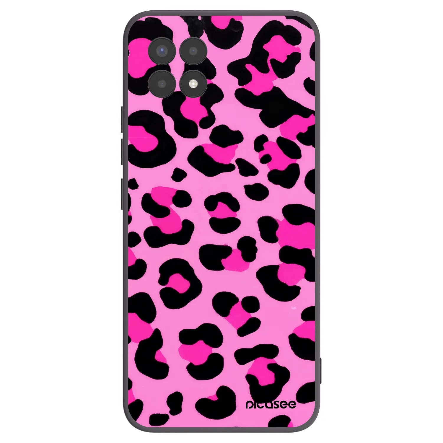 Picasee silikonski črni ovitek za Realme 8i - Pink Tiger