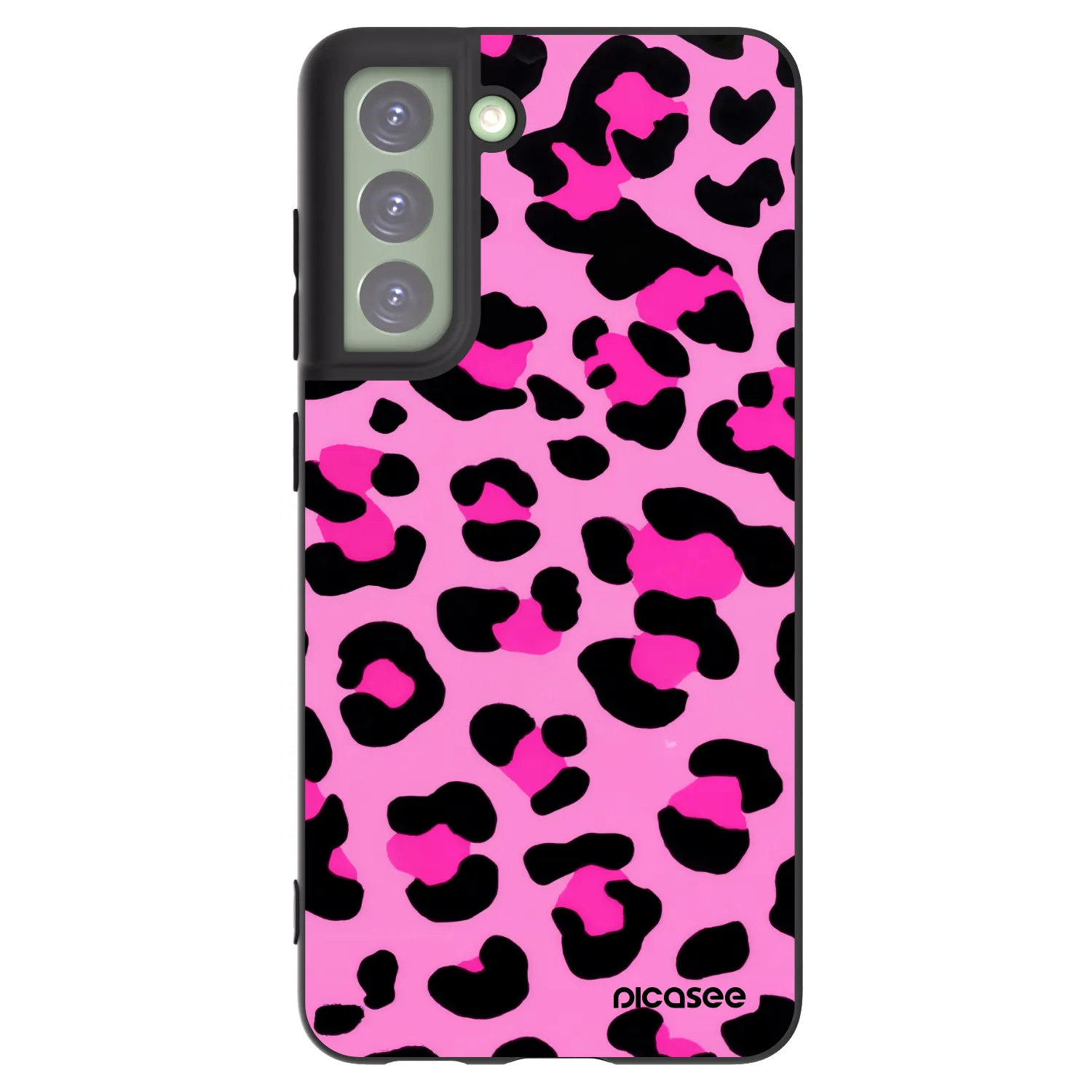 Picasee silikonski črni ovitek za Samsung Galaxy S21 FE 5G - Pink Tiger