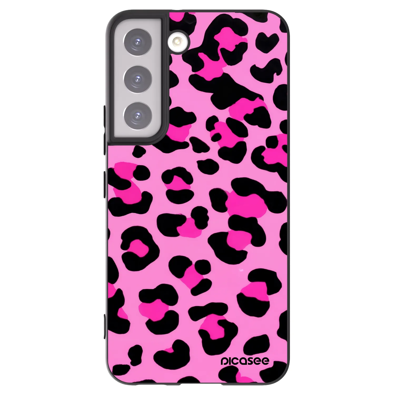 Picasee silikonski črni ovitek za Samsung Galaxy S22 5G - Pink Tiger
