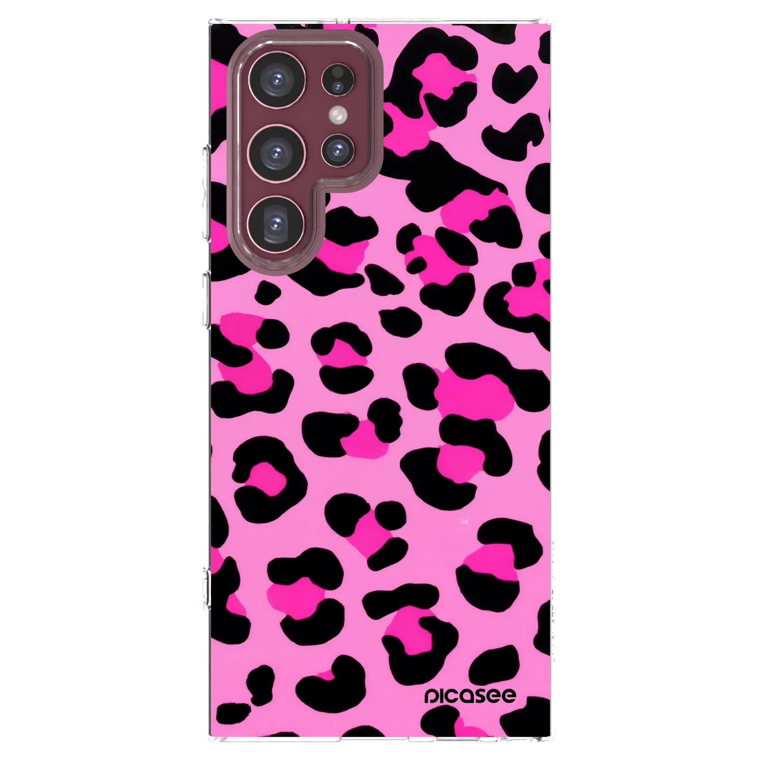 Picasee silikonski prozorni ovitek za Samsung Galaxy S22 Ultra 5G - Pink Tiger