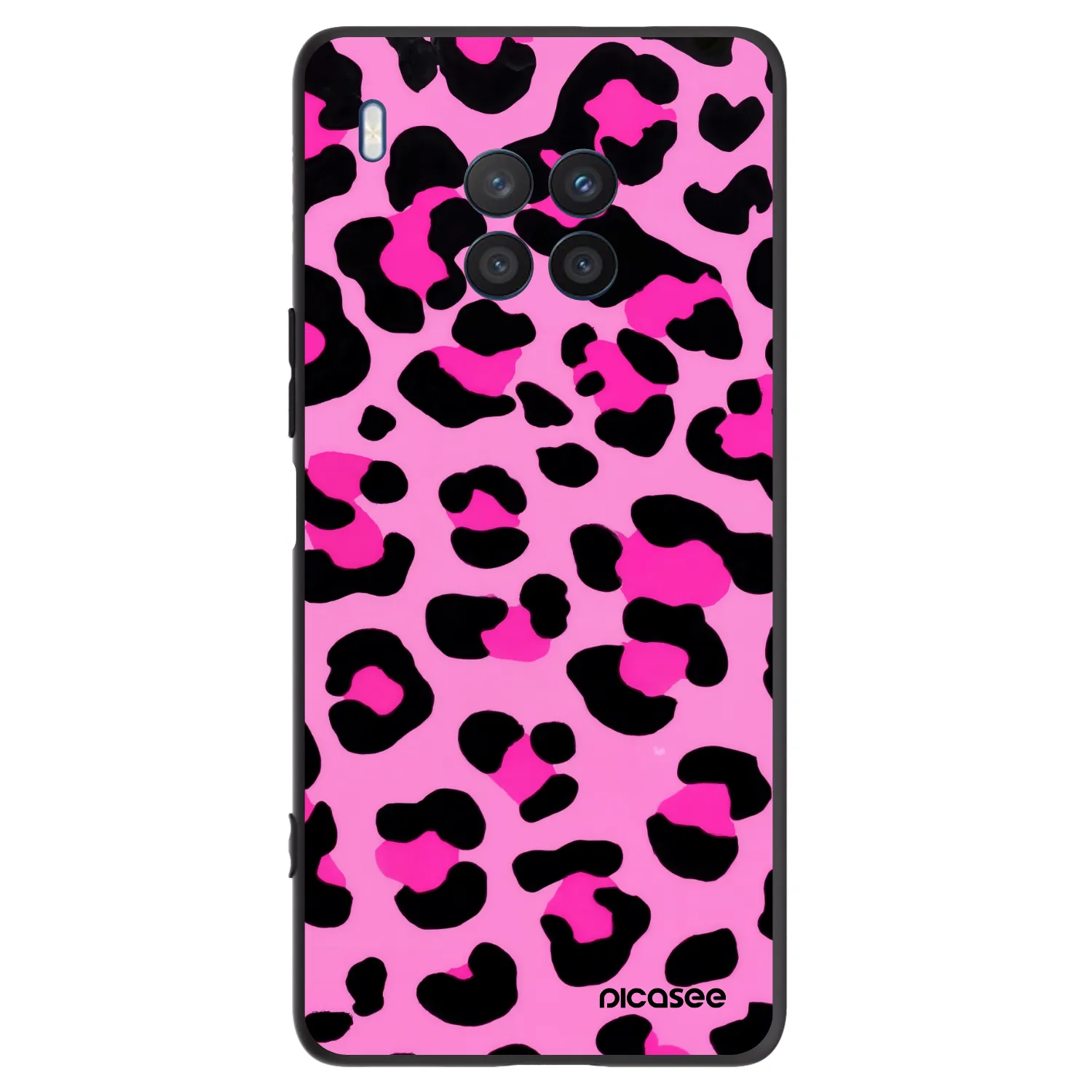 Picasee silikonski črni ovitek za Honor 50 Lite - Pink Tiger