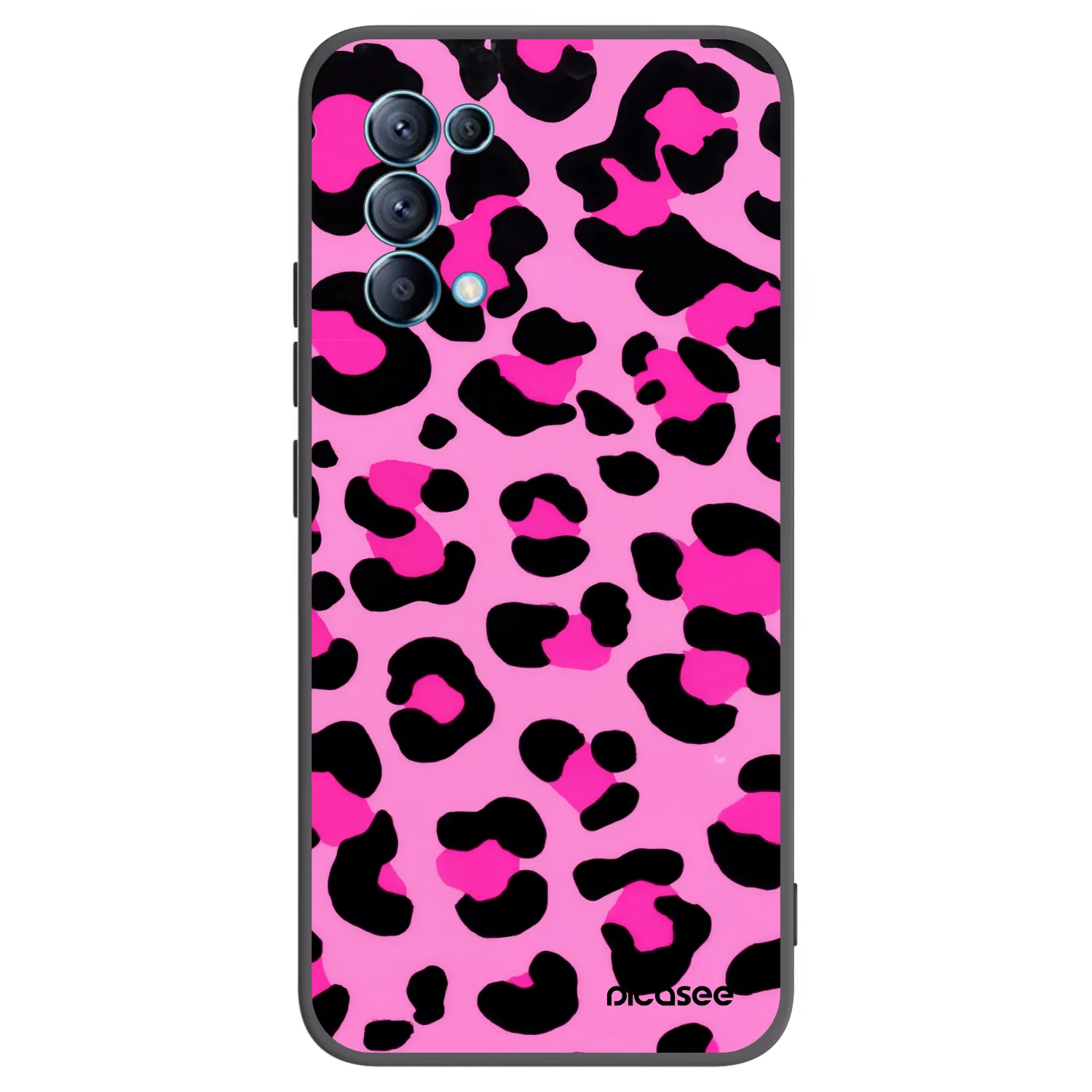 Picasee silikonski črni ovitek za OPPO Reno 5 5G - Pink Tiger