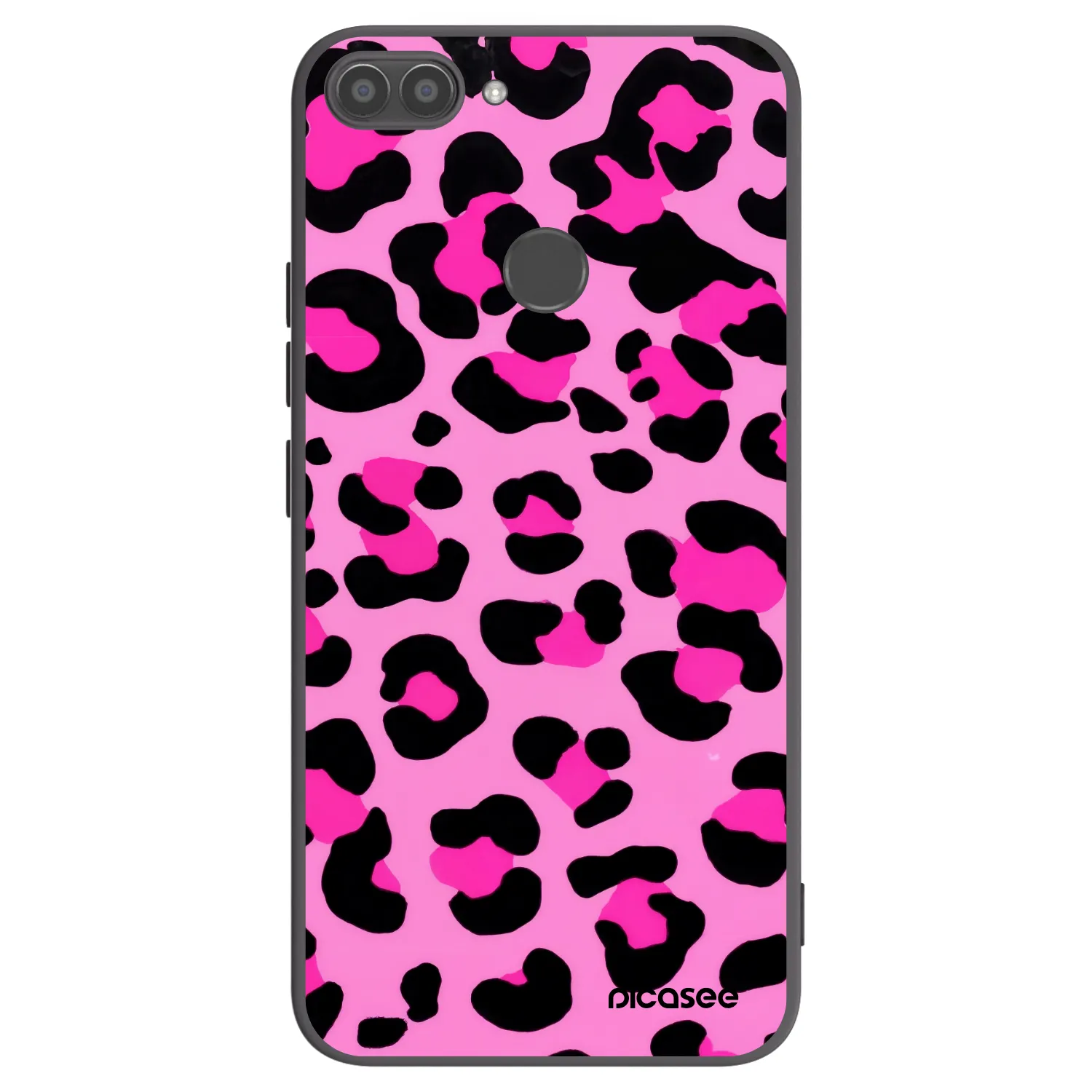 Picasee silikonski črni ovitek za Huawei P Smart - Pink Tiger