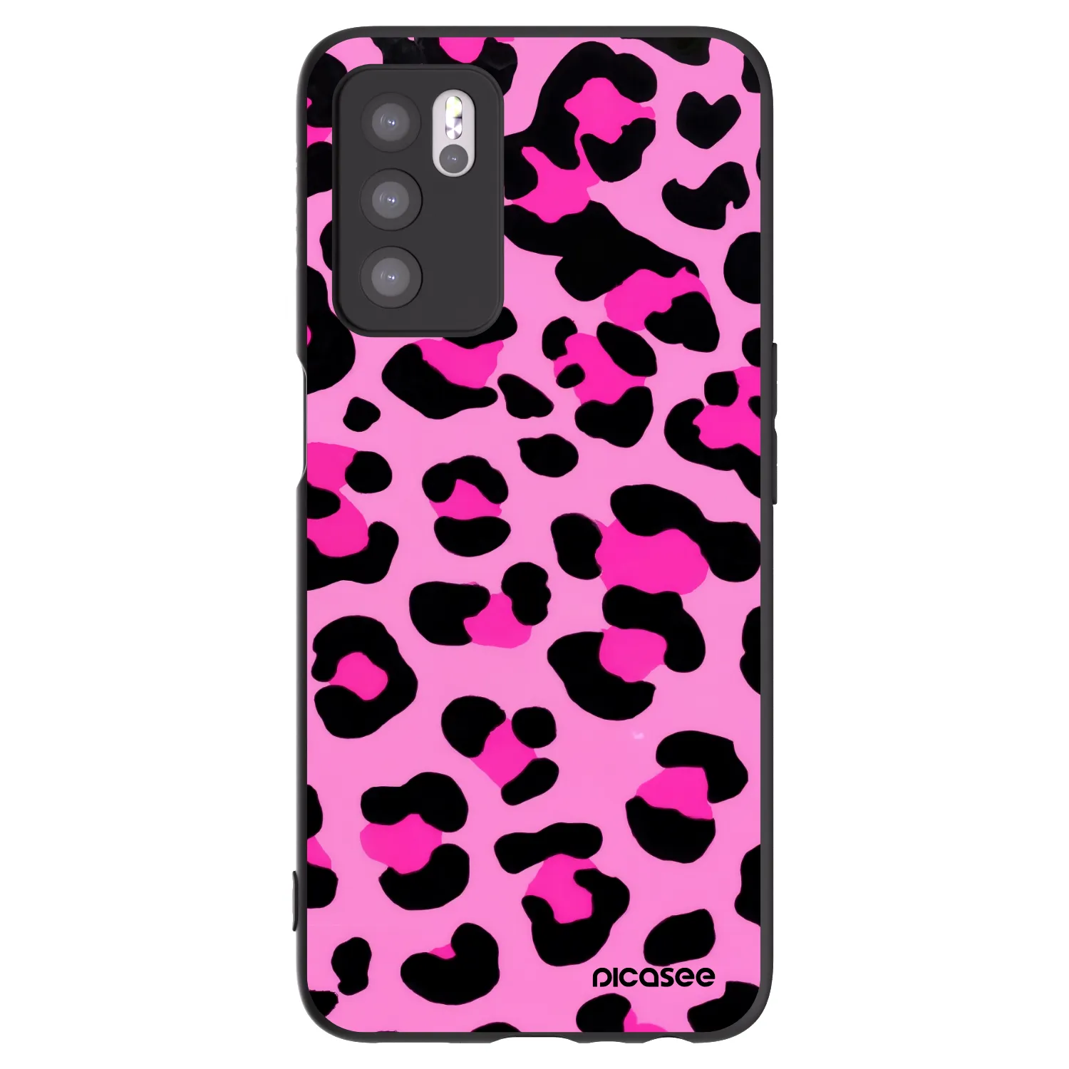 Picasee silikonski črni ovitek za OPPO A16 - Pink Tiger