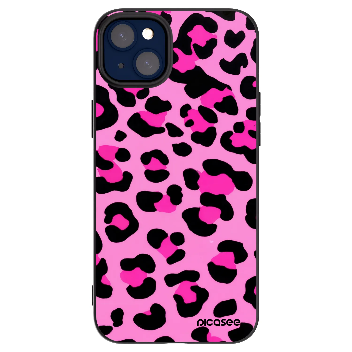 Picasee silikonski črni ovitek za Apple iPhone 14 Plus - Pink Tiger